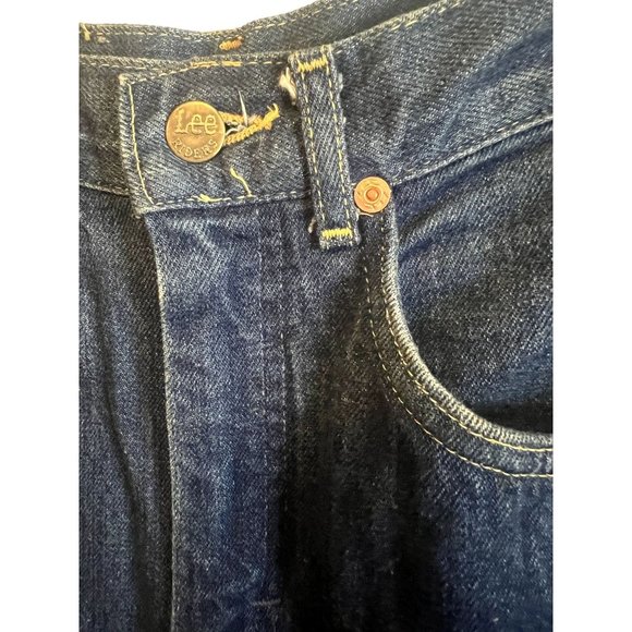 1970s Vintage Lee Riders 5 Pocket - Rivets Denim Jeans- Made in USA UNION LABEL - Picture 5 of 10